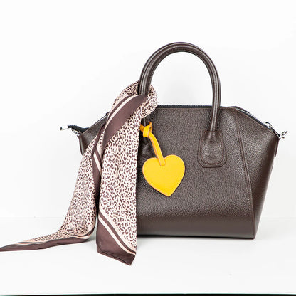 Heart Leather Bag Charm - 5-Pack