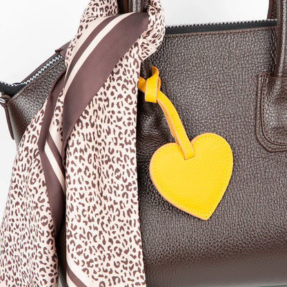 Heart Leather Bag Charm - 5-Pack