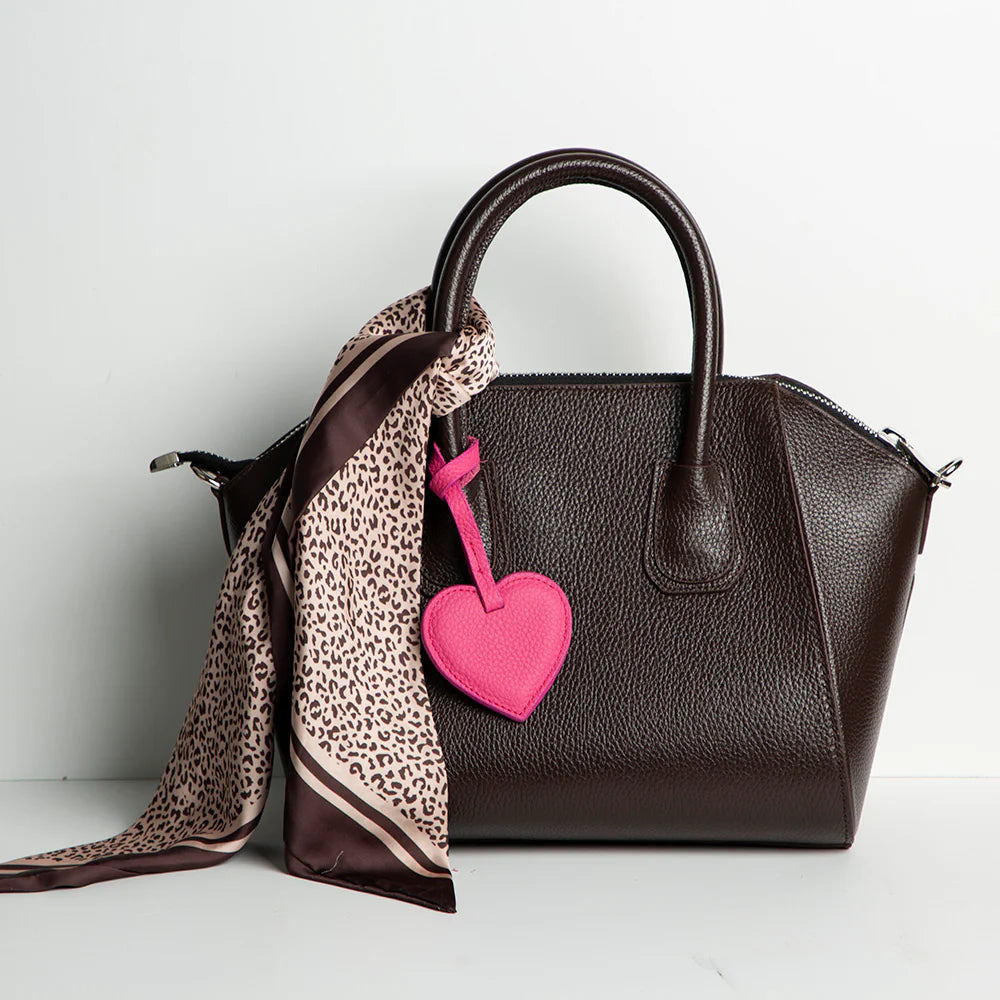Heart Leather Bag Charm - 5-Pack