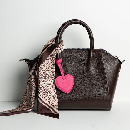 Heart Leather Bag Charm - 5-Pack