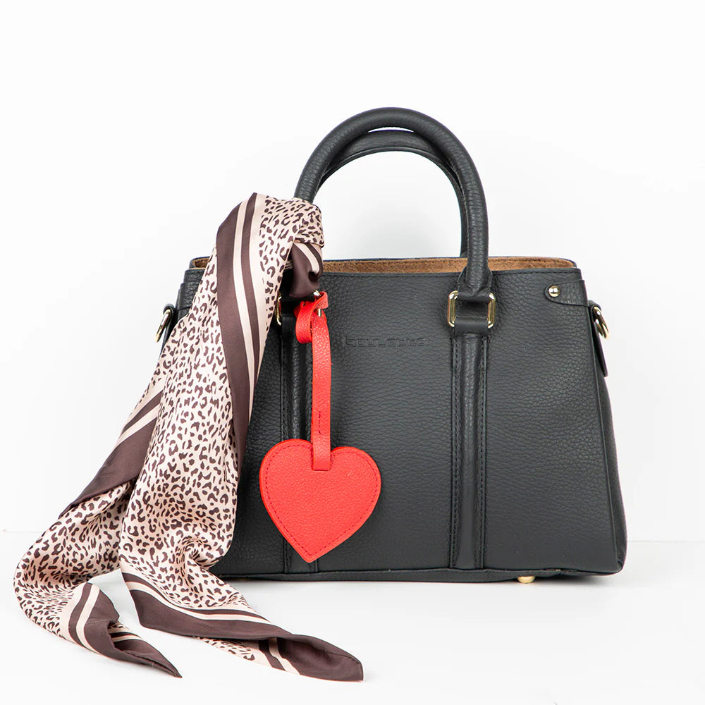 Heart Leather Bag Charm - 5-Pack