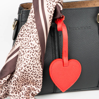 Heart Leather Bag Charm - 5-Pack