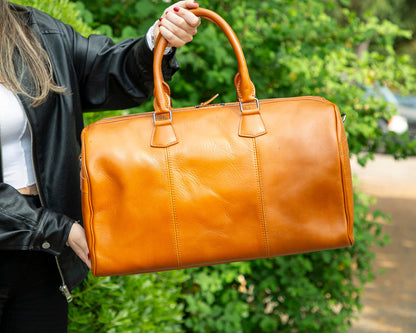 Genuine Leather Weekend Duffel Bag