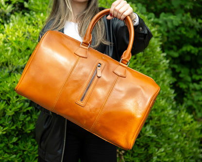 Genuine Leather Weekend Duffel Bag