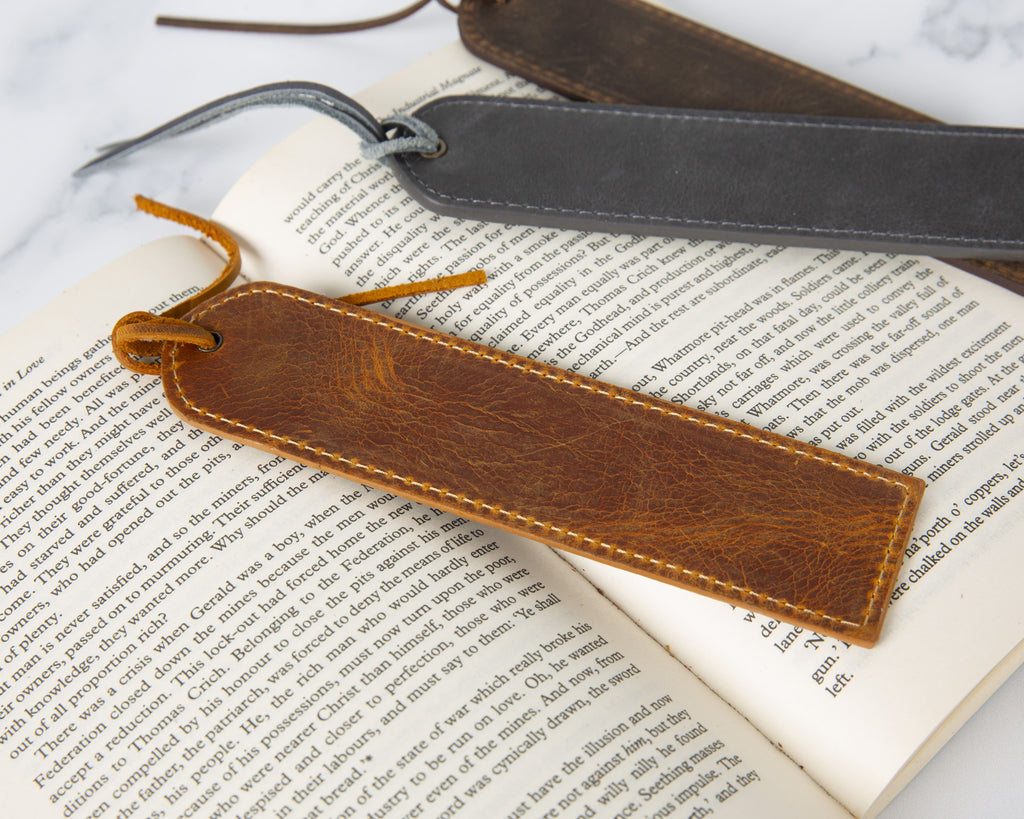 Markora Stitched Leather Bookmark