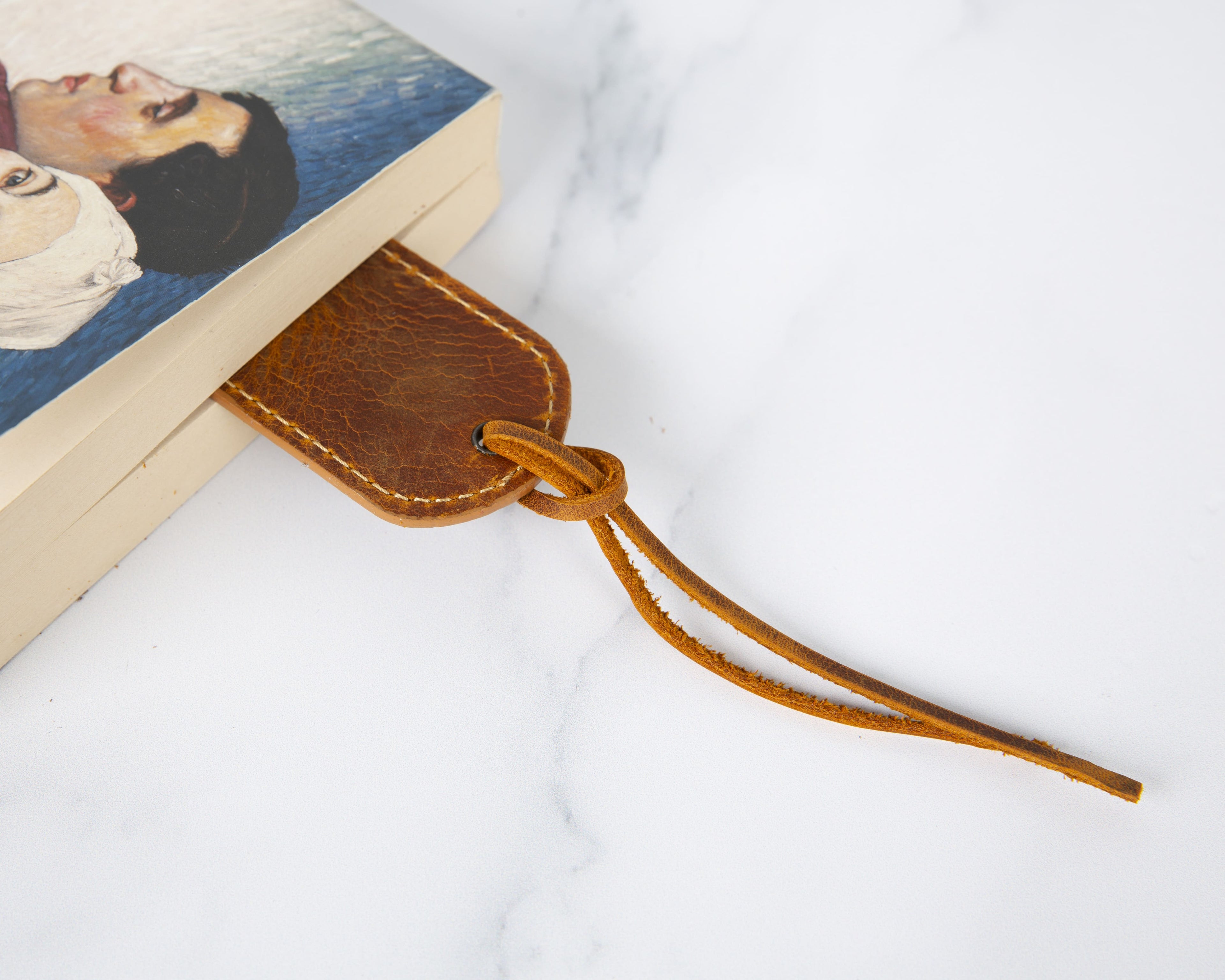 Markora Stitched Leather Bookmark