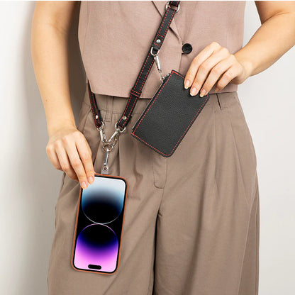 PU Leather Phone Strap Wallet Set Clip-On Crossbody FlexGo