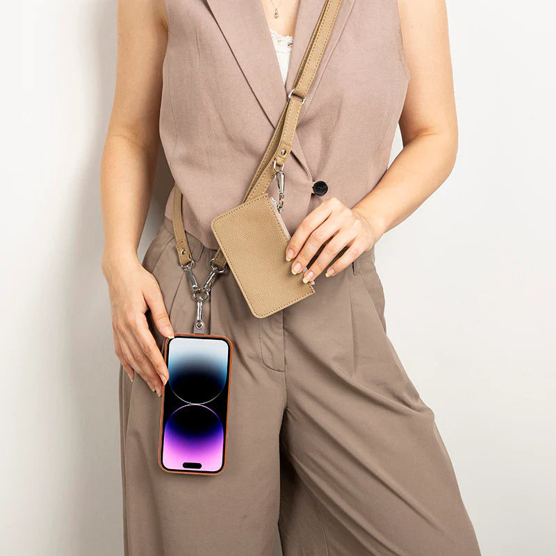 PU Leather Phone Strap Wallet Set Clip-On Crossbody FlexGo