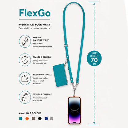 PU Leather Phone Strap Wallet Set Clip-On Crossbody FlexGo