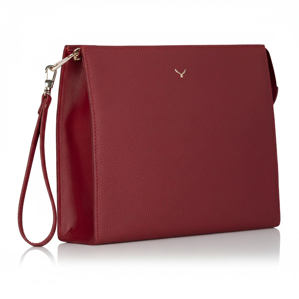 Adorn Genuine Leather Wristlet Clutch | Minimalist Pouch