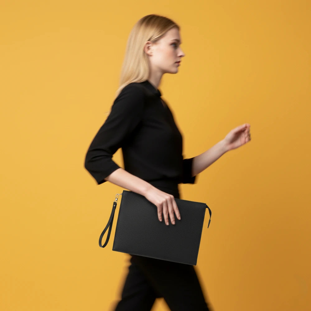 Adorn Genuine Leather Wristlet Clutch | Minimalist Pouch
