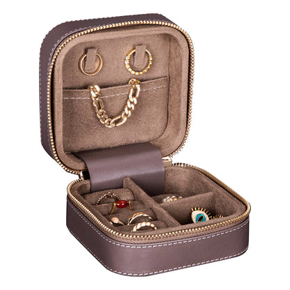 Arden Genuine Leather Jewelry Box – Handcrafted Storage with Velvet Interior
