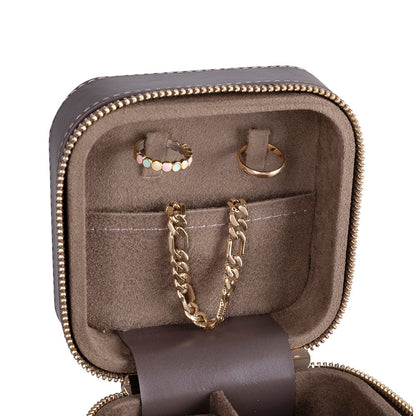 Arden Genuine Leather Jewelry Box – Handcrafted Storage with Velvet Interior