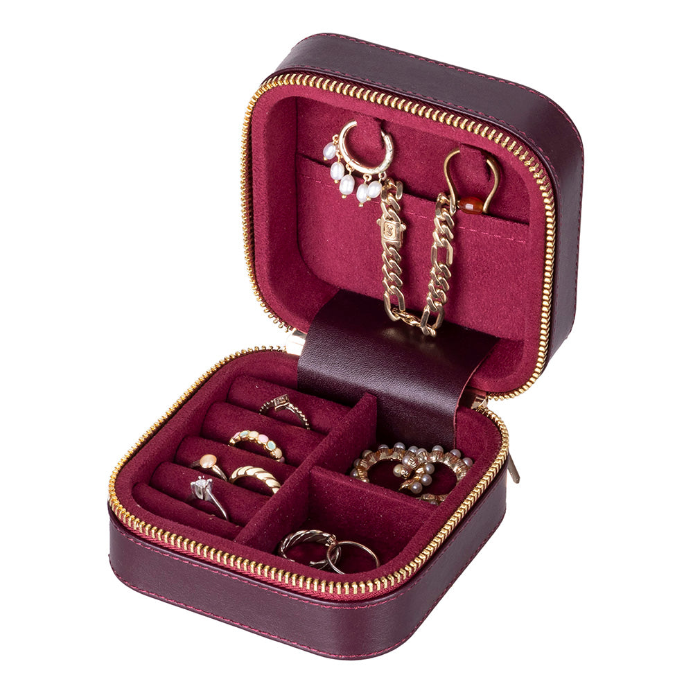 Arden Genuine Leather Jewelry Box – Handcrafted Storage with Velvet Interior