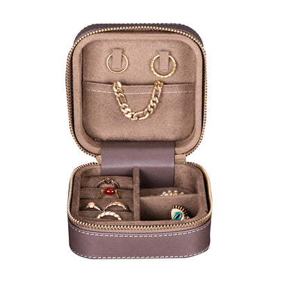 Arden Genuine Leather Jewelry Box – Handcrafted Storage with Velvet Interior