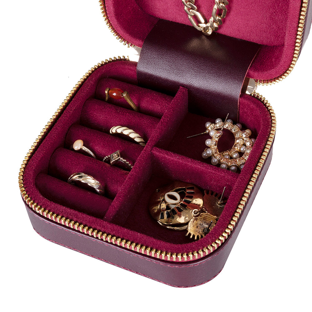 Arden Genuine Leather Jewelry Box – Handcrafted Storage with Velvet Interior