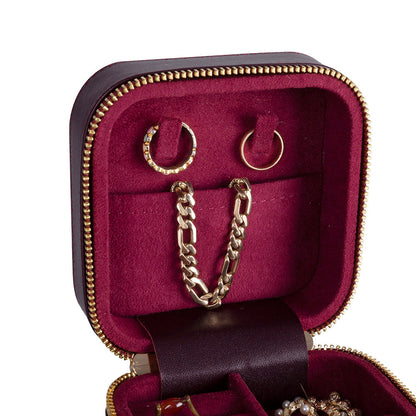 Arden Genuine Leather Jewelry Box – Handcrafted Storage with Velvet Interior