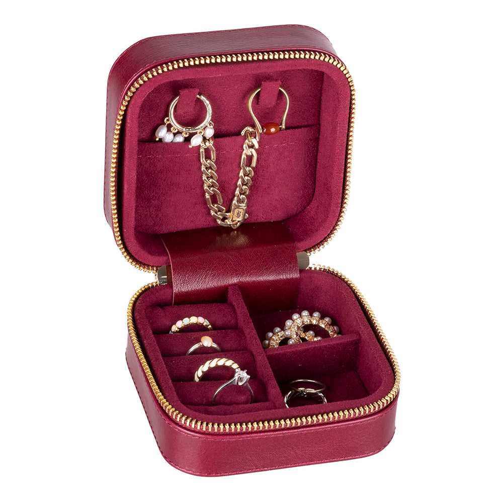 Arden Genuine Leather Jewelry Box – Handcrafted Storage with Velvet Interior