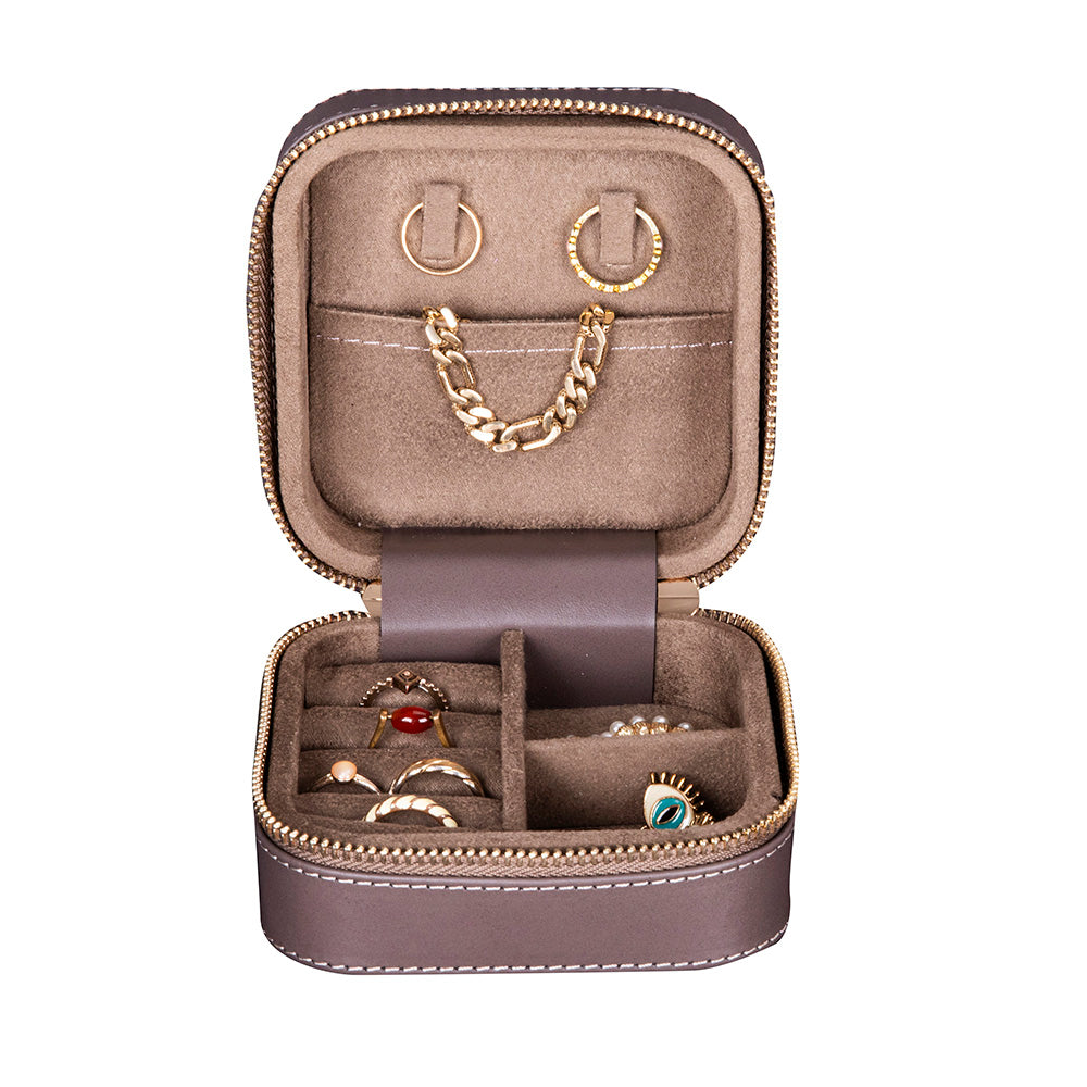 Arden Genuine Leather Jewelry Box – Handcrafted Storage with Velvet Interior