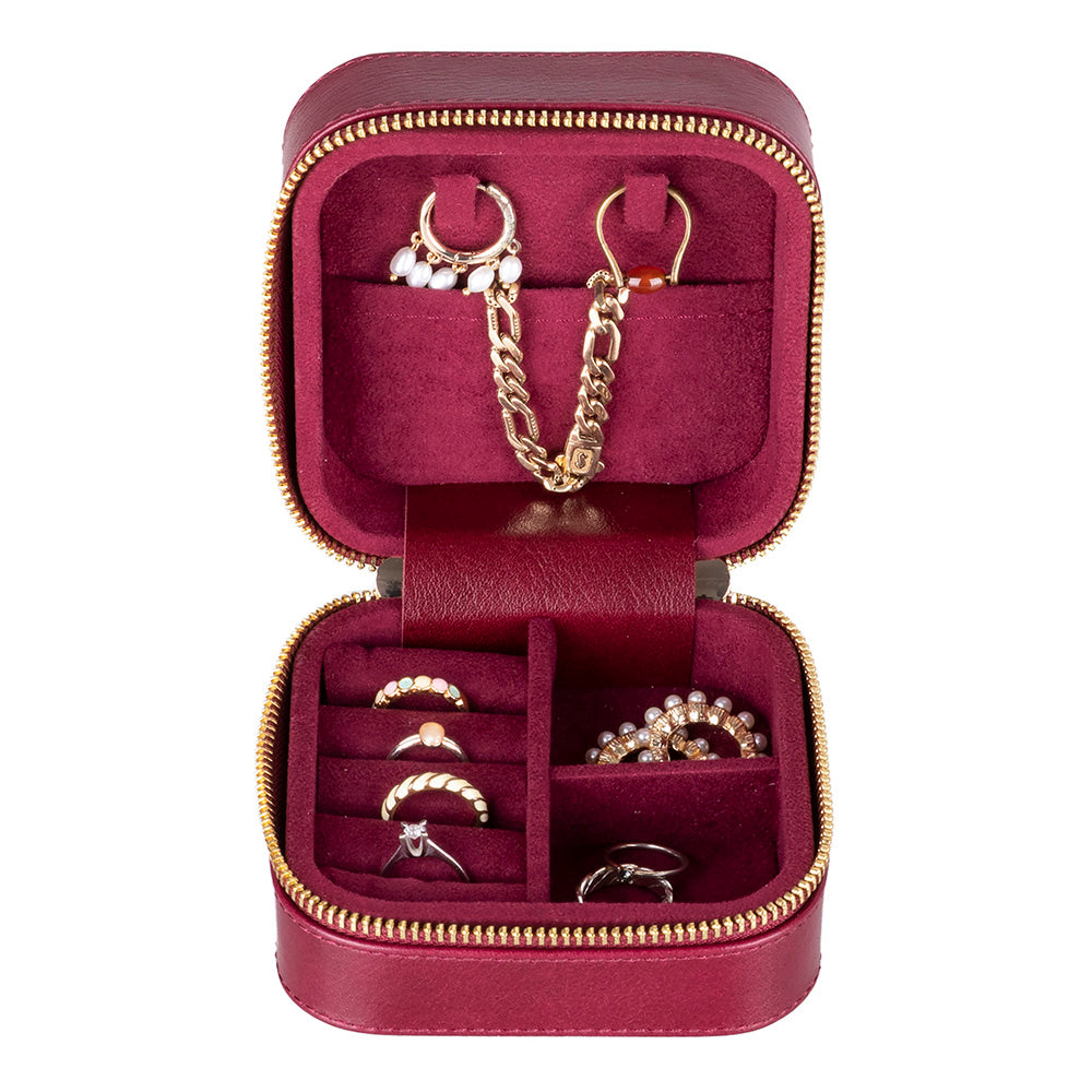 Arden Genuine Leather Jewelry Box – Handcrafted Storage with Velvet Interior