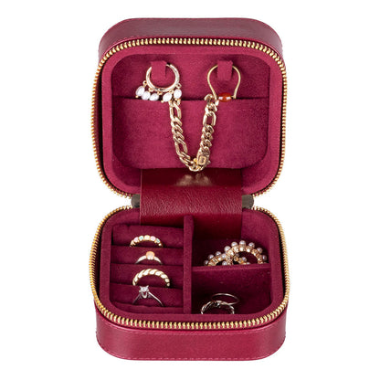 Arden Genuine Leather Jewelry Box – Handcrafted Storage with Velvet Interior