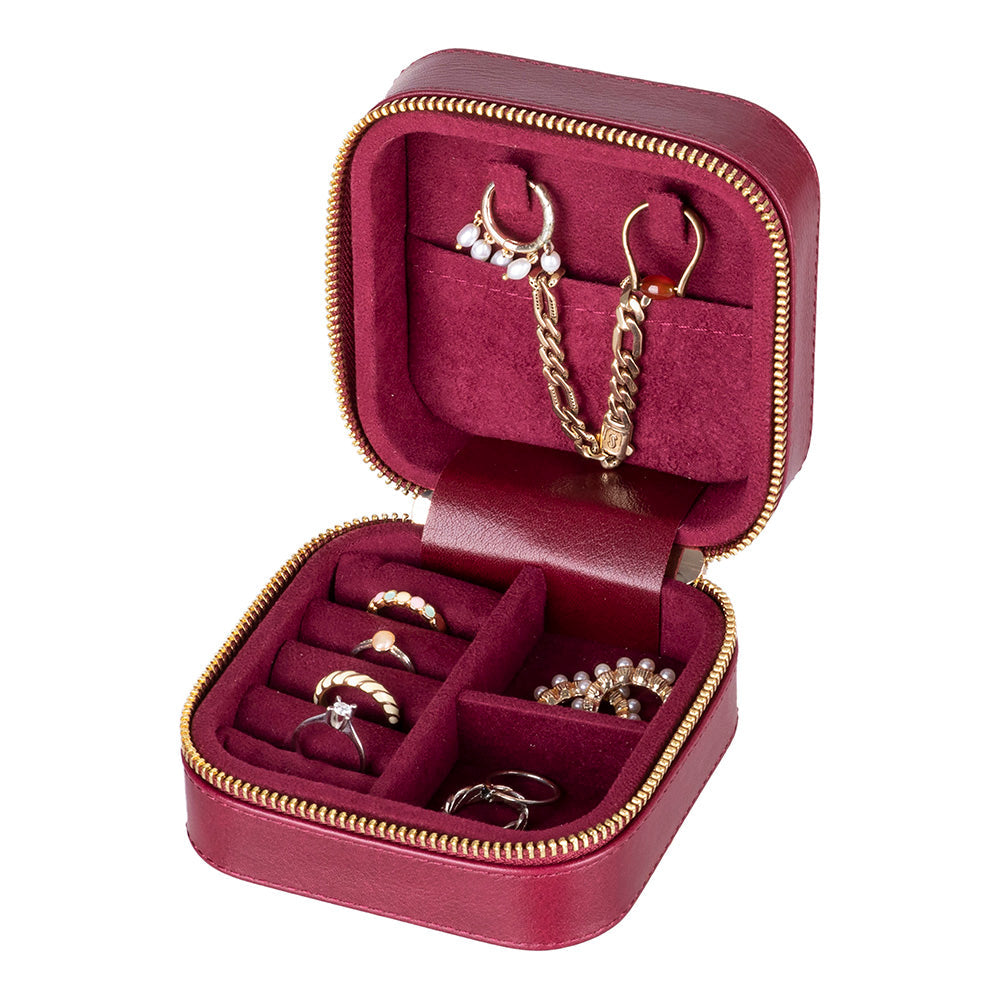 Arden Genuine Leather Jewelry Box – Handcrafted Storage with Velvet Interior