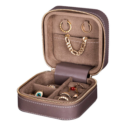 Arden Genuine Leather Jewelry Box – Handcrafted Storage with Velvet Interior