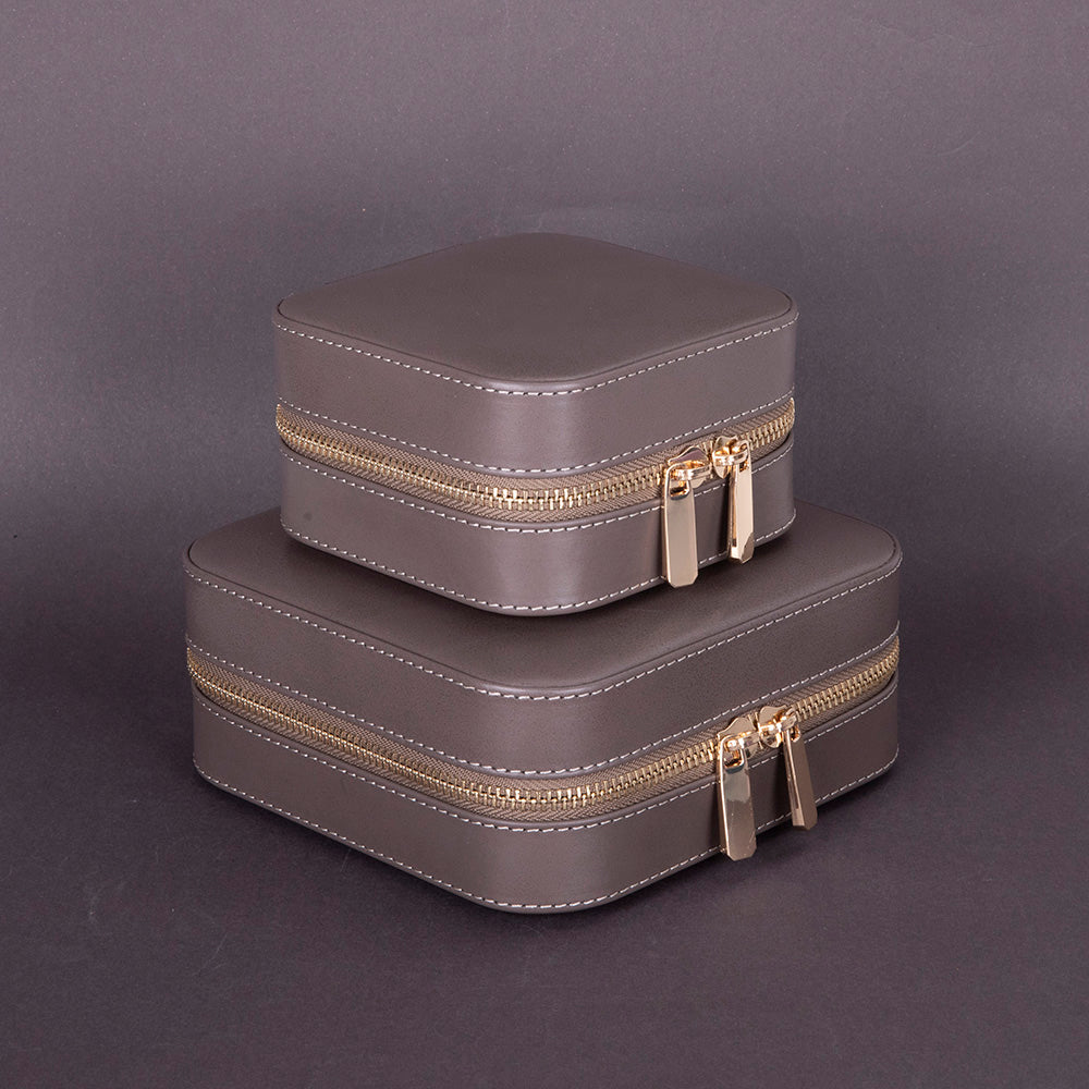 Arden Genuine Leather Jewelry Box – Handcrafted Storage with Velvet Interior
