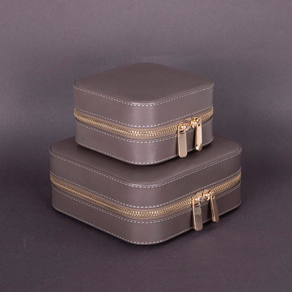 Arden Genuine Leather Jewelry Box – Handcrafted Storage with Velvet Interior
