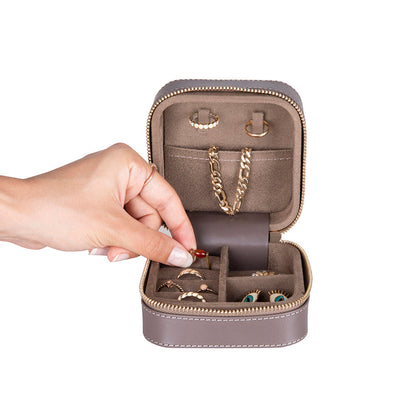 Arden Genuine Leather Jewelry Box – Handcrafted Storage with Velvet Interior