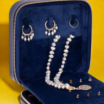 Arden Genuine Leather Jewelry Box – Handcrafted Storage with Velvet Interior