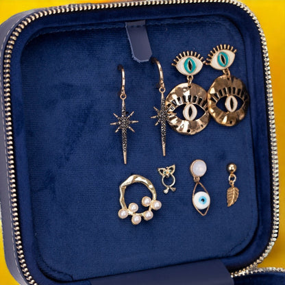 Arden Genuine Leather Jewelry Box – Handcrafted Storage with Velvet Interior