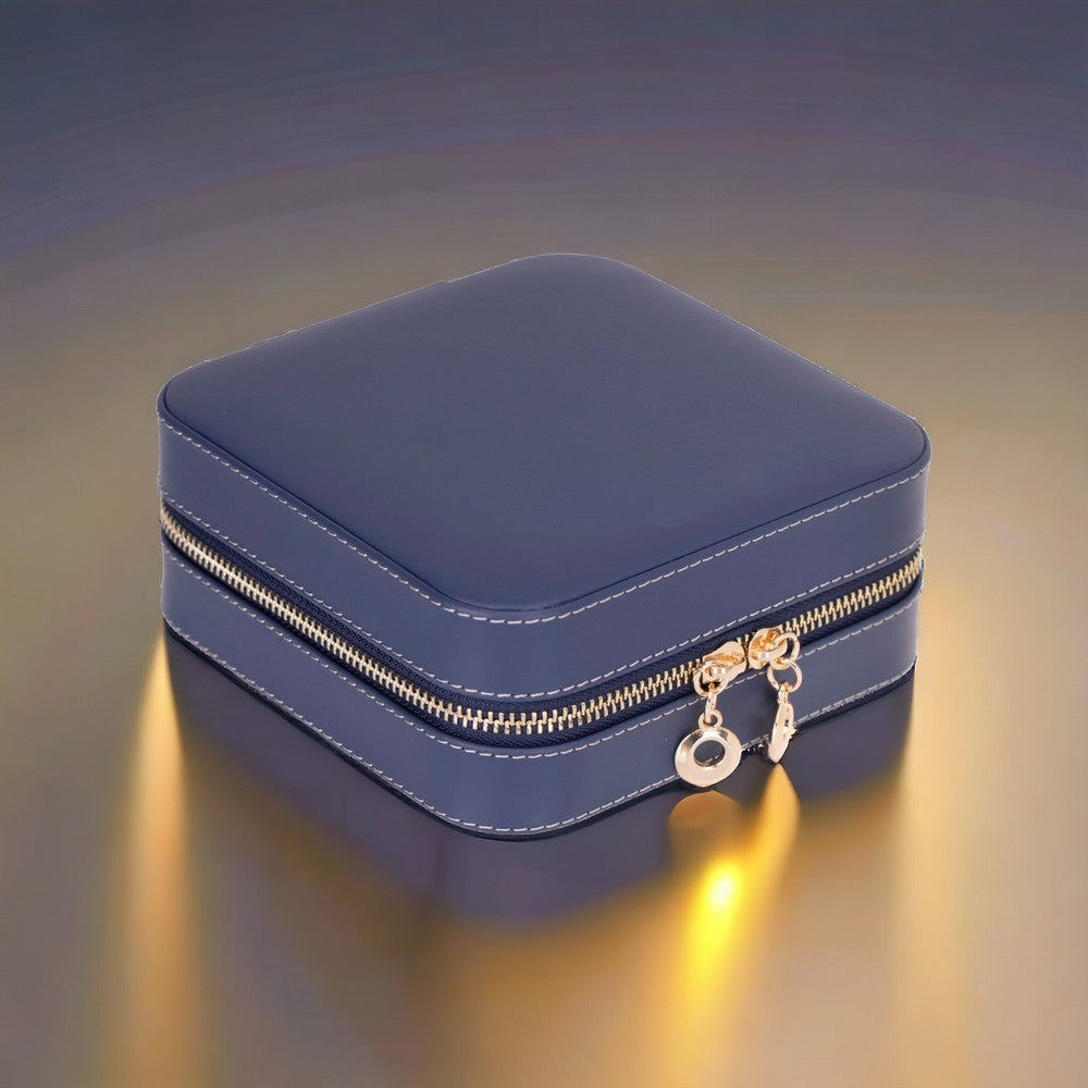 Arden Genuine Leather Jewelry Box – Handcrafted Storage with Velvet Interior