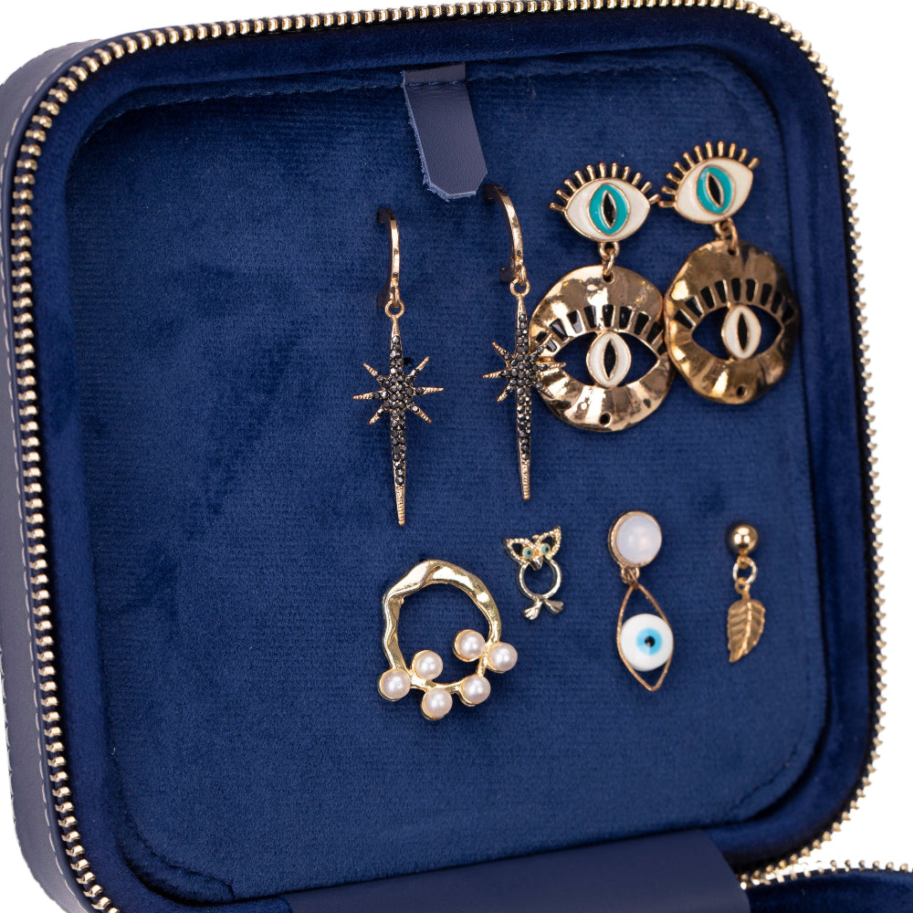 Arden Genuine Leather Jewelry Box – Handcrafted Storage with Velvet Interior