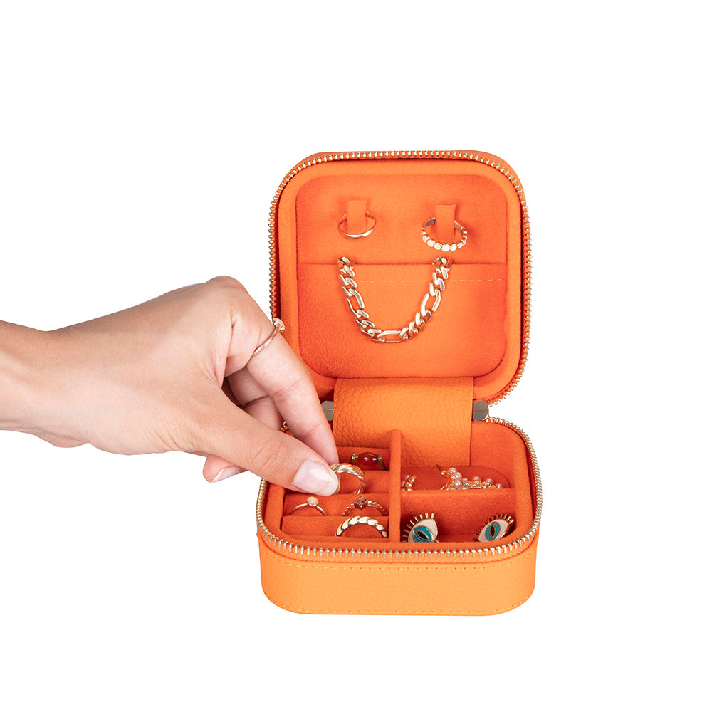 Arden Genuine Leather Jewelry Box – Handcrafted Storage with Velvet Interior