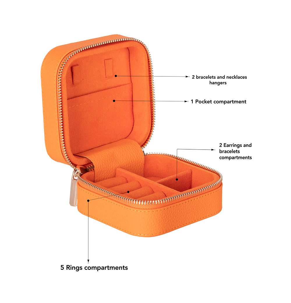 Arden Genuine Leather Jewelry Box – Handcrafted Storage with Velvet Interior