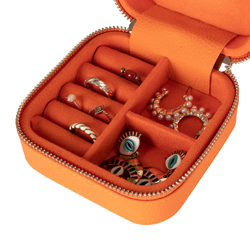 Arden Genuine Leather Jewelry Box – Handcrafted Storage with Velvet Interior