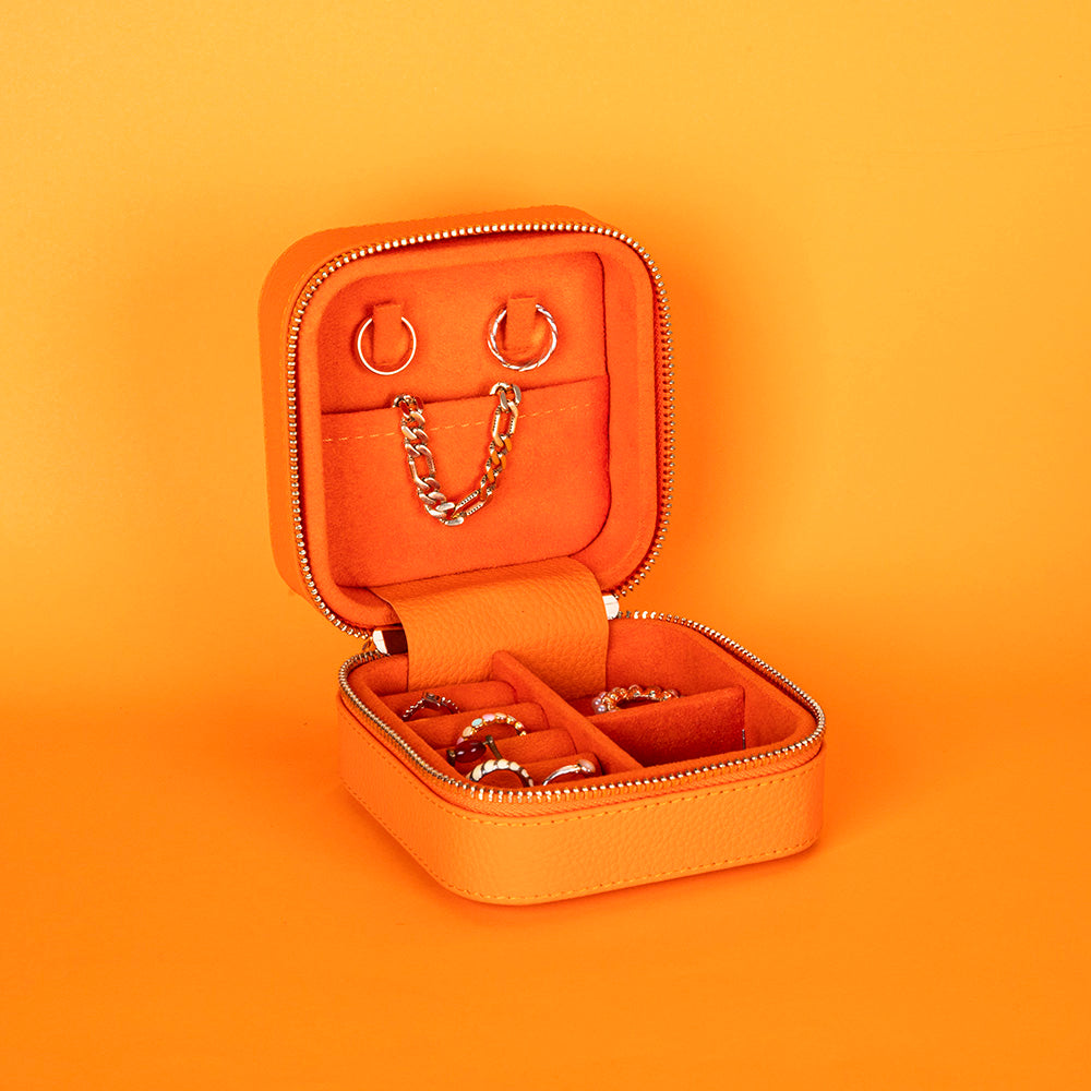 Arden Genuine Leather Jewelry Box – Handcrafted Storage with Velvet Interior