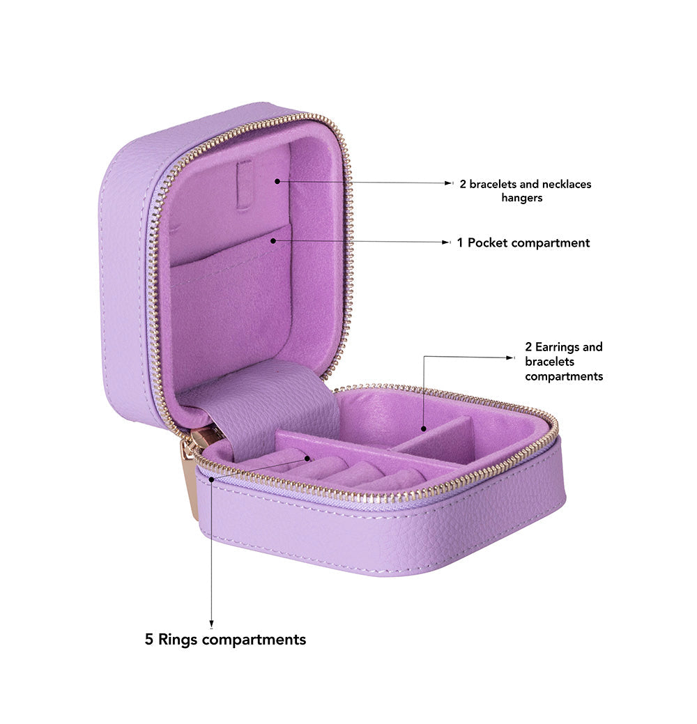 Arden Genuine Leather Jewelry Box – Handcrafted Storage with Velvet Interior