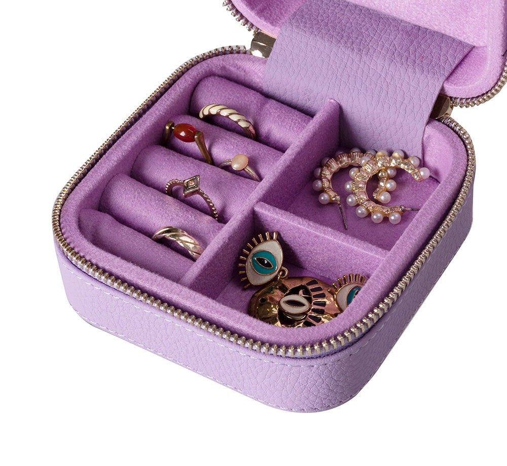 Arden Genuine Leather Jewelry Box – Handcrafted Storage with Velvet Interior