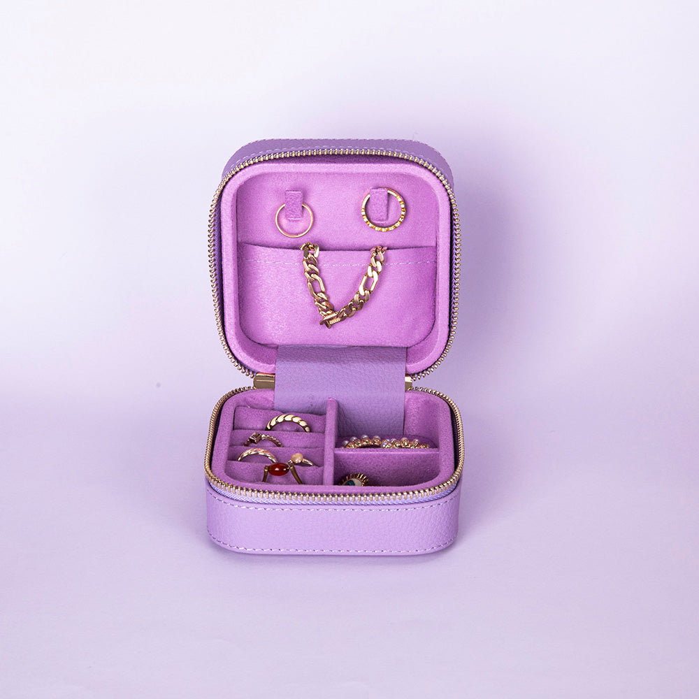 Arden Genuine Leather Jewelry Box – Handcrafted Storage with Velvet Interior