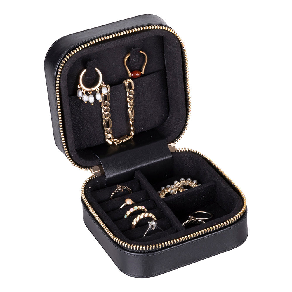 Arden Genuine Leather Jewelry Box – Handcrafted Storage with Velvet Interior