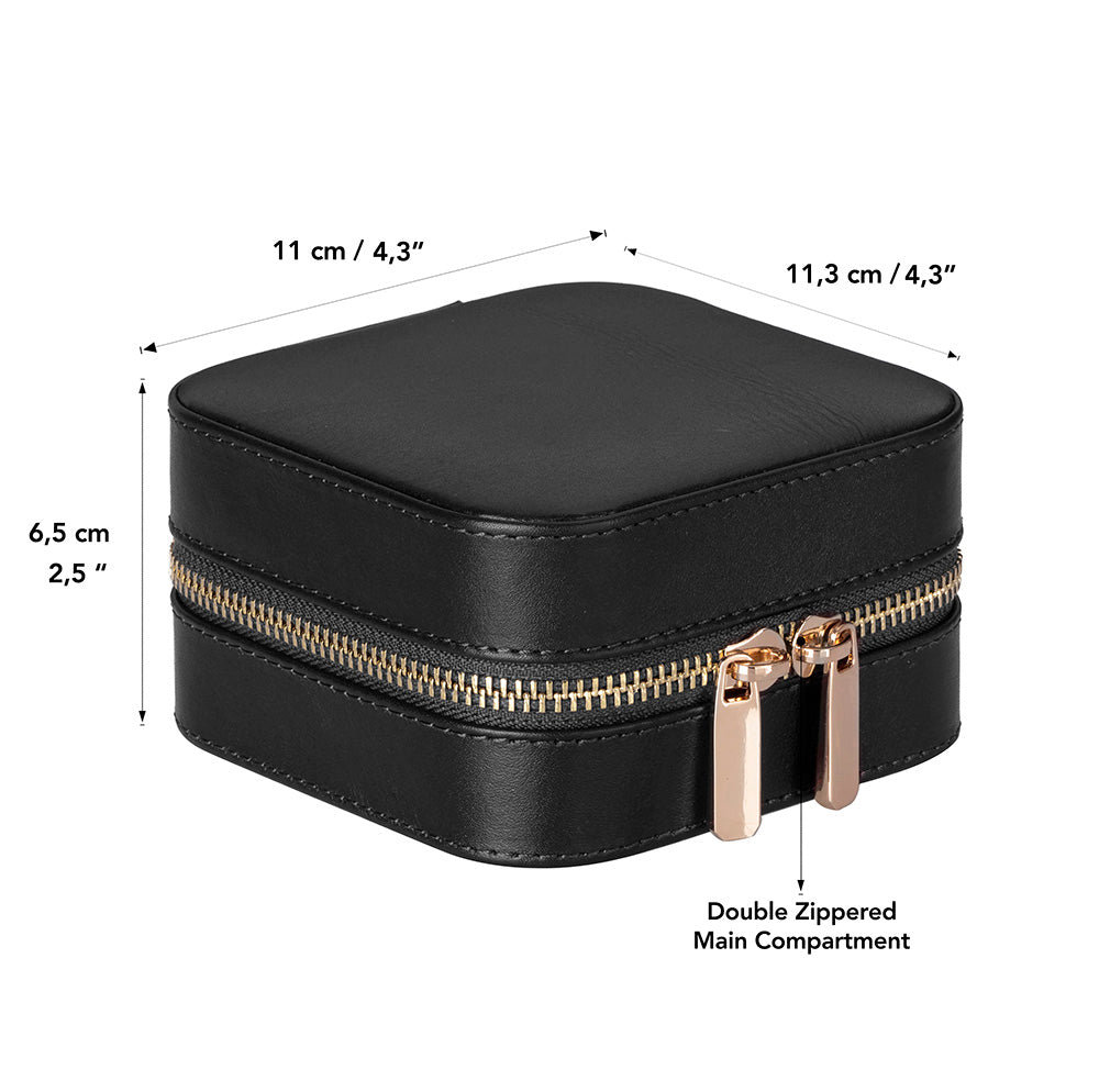 Arden Genuine Leather Jewelry Box – Handcrafted Storage with Velvet Interior