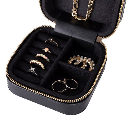 Arden Genuine Leather Jewelry Box – Handcrafted Storage with Velvet Interior