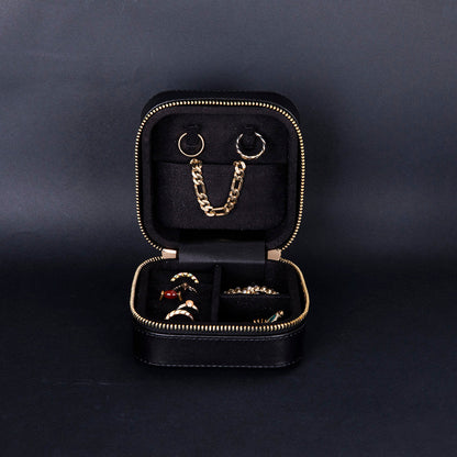 Arden Genuine Leather Jewelry Box – Handcrafted Storage with Velvet Interior