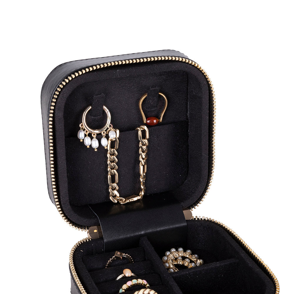 Arden Genuine Leather Jewelry Box – Handcrafted Storage with Velvet Interior