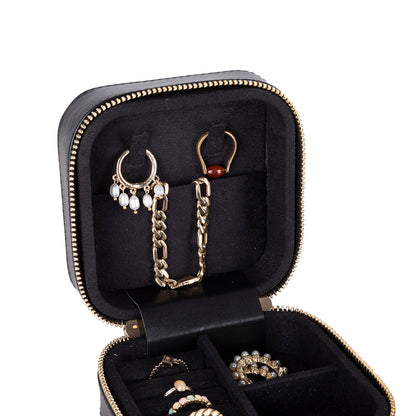 Arden Genuine Leather Jewelry Box – Handcrafted Storage with Velvet Interior
