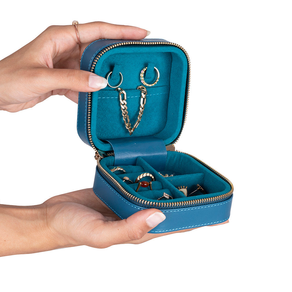 Arden Genuine Leather Jewelry Box – Handcrafted Storage with Velvet Interior