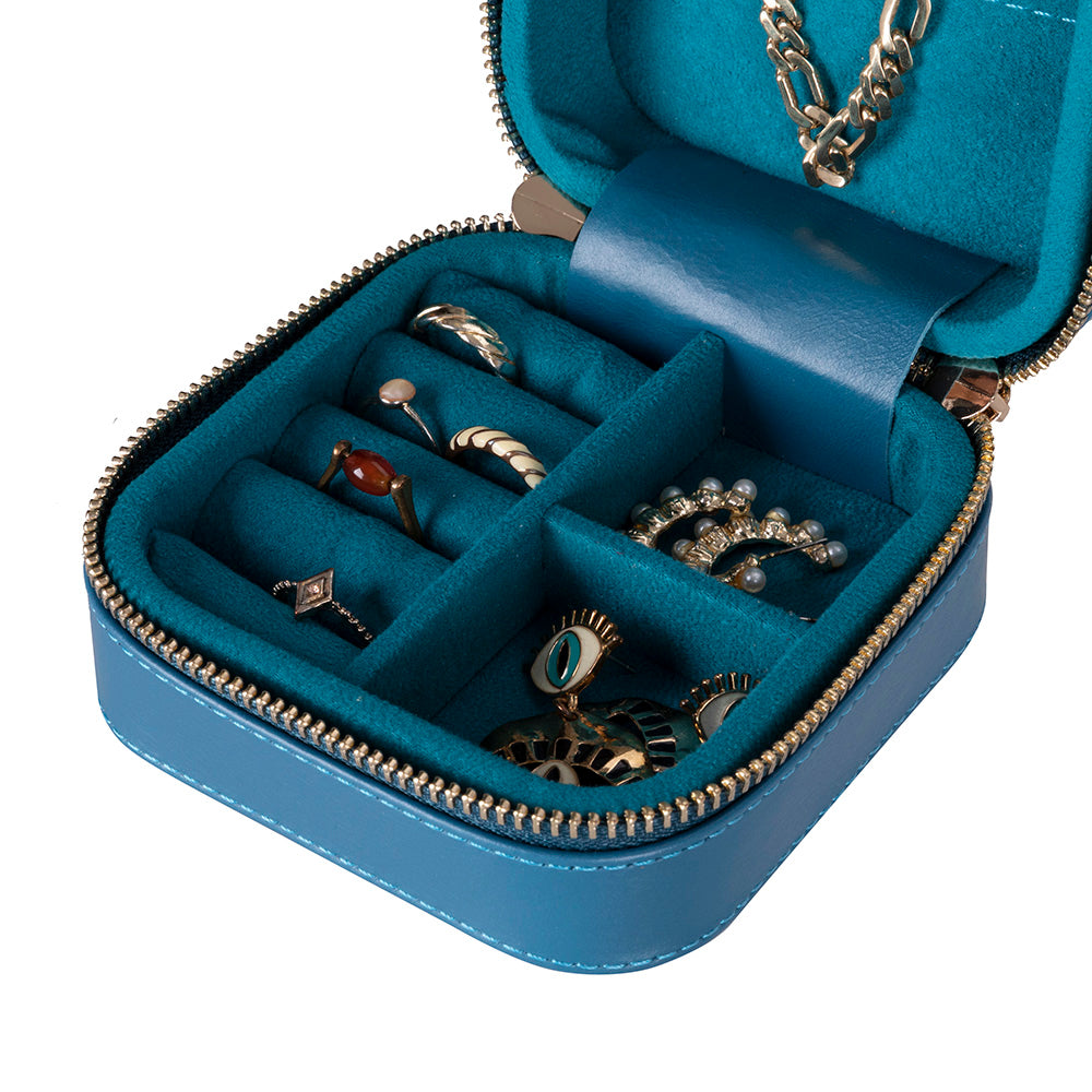 Arden Genuine Leather Jewelry Box – Handcrafted Storage with Velvet Interior