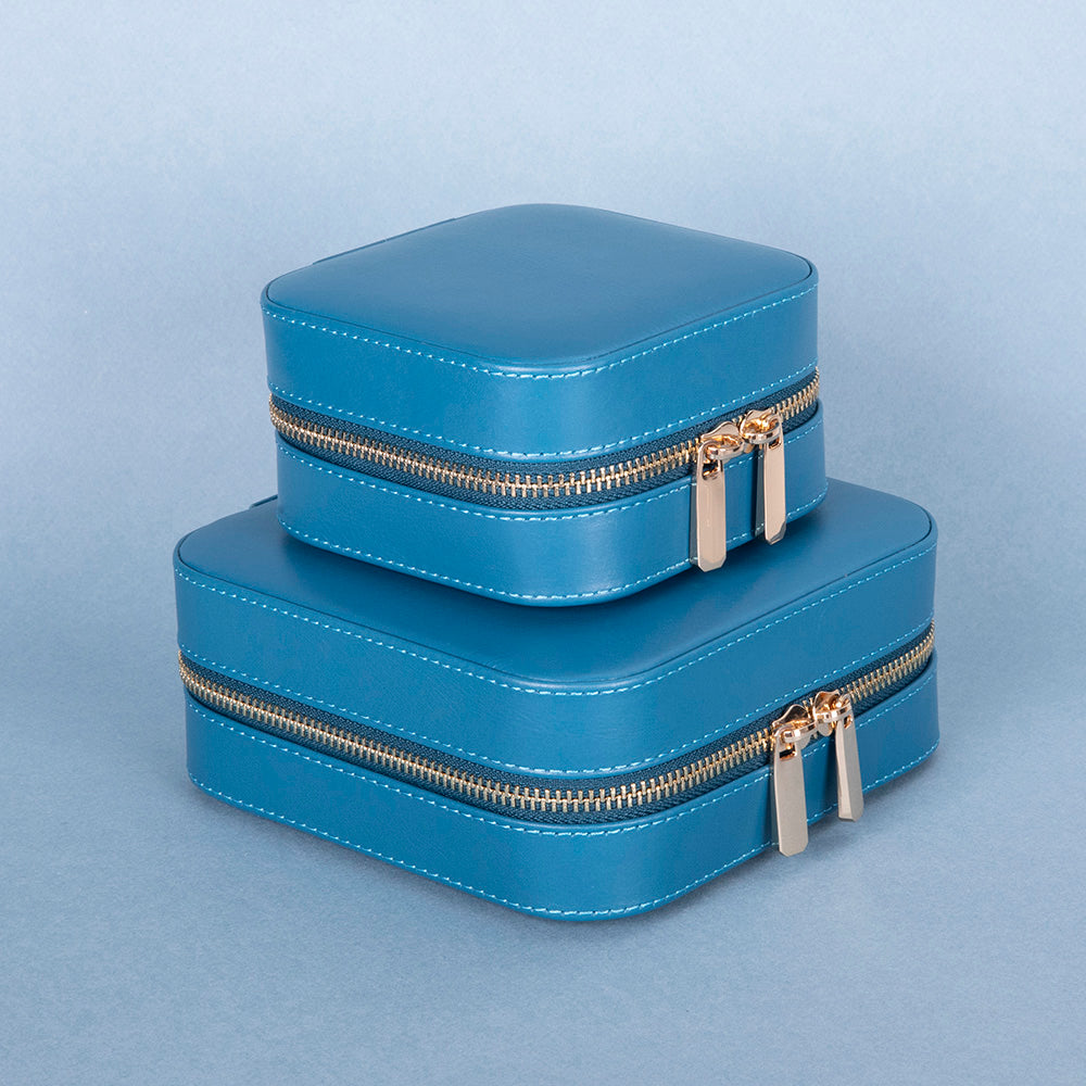 Arden Genuine Leather Jewelry Box – Handcrafted Storage with Velvet Interior